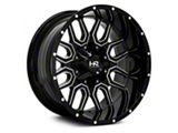 Hardrock Offroad Commander Gloss Black Milled 8-Lug Wheel; 20x10; -19mm Offset (17-22 F-350 Super Duty SRW)