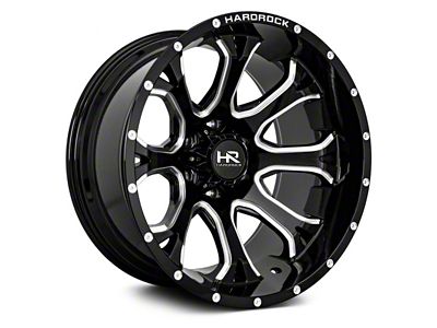 Hardrock Offroad BloodShot Xposed Gloss Black Milled 5-Lug Wheel; 20x12; -44mm Offset (02-08 RAM 1500, Excluding Mega Cab)