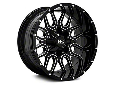 Hardrock Offroad Commander Gloss Black Milled 6-Lug Wheel; 22x10; -25mm Offset (19-25 RAM 1500)