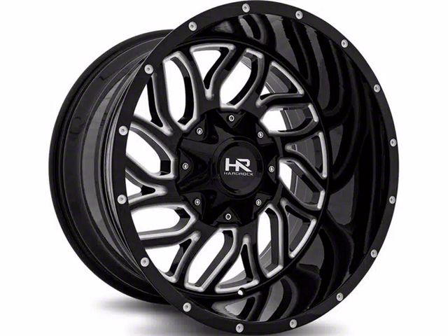 Hardrock Offroad Destroyer Gloss Black Milled 5-Lug Wheel; 20x10; -19mm Offset (09-18 RAM 1500)