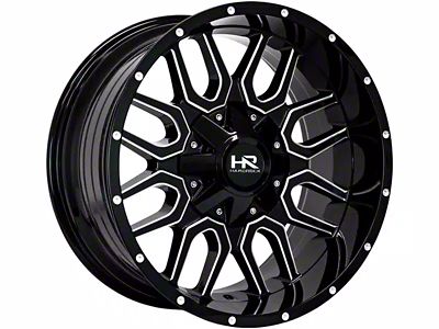 Hardrock Offroad H709 Commander Gloss Black Milled 8-Lug Wheel; 22x10; -25mm Offset (06-08 RAM 1500 Mega Cab)