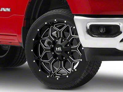 Hardrock Offroad Indestructible Gloss Black Milled 6-Lug Wheel; 22x10; -25mm Offset (19-24 RAM 1500)