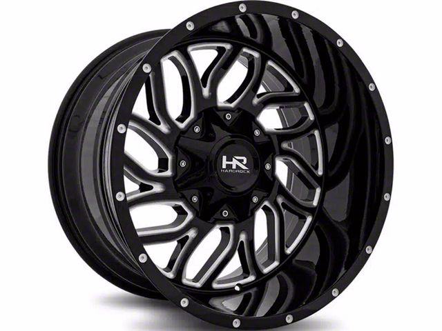 Hardrock Offroad H707 Destroyer Gloss Black Milled 8-Lug Wheel; 20x10; -19mm Offset (19-24 RAM 2500)