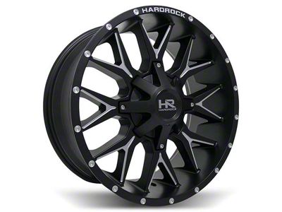 Hardrock Offroad Affliction Satin Black Milled 6-Lug Wheel; 20x12; -44mm Offset (19-23 Ranger)