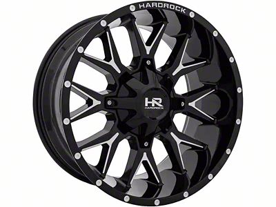 Hardrock Offroad H700 Affliction Gloss Black Milled 6-Lug Wheel; 20x9; 0mm Offset (19-23 Ranger)