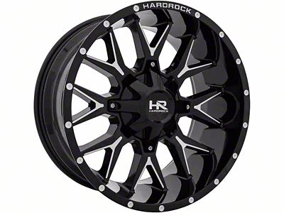 Hardrock Offroad H700 Affliction Gloss Black Milled 6-Lug Wheel; 20x9; 0mm Offset (14-18 Sierra 1500)