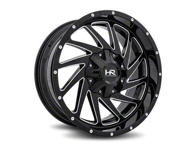 Hardrock Offroad Affliction Gloss Black Milled 8-Lug Wheel; 24x14; -76mm Offset (01-06 Sierra 2500 HD)