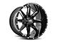 Hardrock Offroad Hardcore Gloss Black Milled 8-Lug Wheel; 20x12; -44mm Offset (07-10 Sierra 3500 HD SRW)
