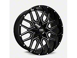 Hardrock Offroad H709 Gloss Black Milled 6-Lug Wheel; 20x9; 0mm Offset (19-26 Silverado 1500)