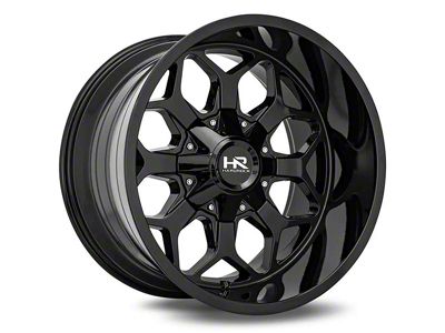Hardrock Offroad Indestructible Gloss Black 6-Lug Wheel; 20x10; -19mm Offset (19-25 Silverado 1500)