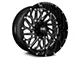 Hardrock Offroad BlackTop Xposed Gloss Black Milled 8-Lug Wheel; 22x12; -51mm Offset (07-10 Silverado 2500 HD)