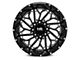Hardrock Offroad BlackTop Xposed Gloss Black Milled 8-Lug Wheel; 22x12; -51mm Offset (07-10 Silverado 2500 HD)