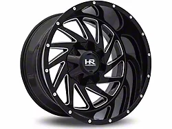 Hardrock Offroad Crusher Gloss Black Milled 8-Lug Wheel; 20x10; -19mm Offset (07-10 Silverado 2500 HD)