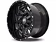 Hardrock Offroad Crusher Gloss Black Milled 8-Lug Wheel; 20x10; -19mm Offset (07-10 Silverado 2500 HD)