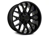 Hardrock Offroad Affliction Gloss Black 6-Lug Wheel; 22x10; -19mm Offset (21-25 Tahoe)