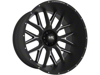 Hardrock Offroad Affliction Xposed Gloss Black Milled 8-Lug Wheel; 22x12; -44mm Offset (20-24 Silverado 2500 HD)