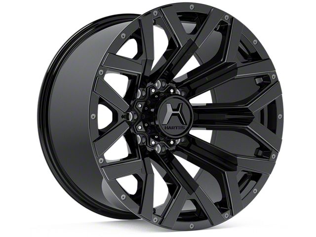 Hartes Metal Hawkish Gloss Black Milled with Satin Dark Tint 6-Lug Wheel; 20x9; 15mm Offset (07-14 Tahoe)