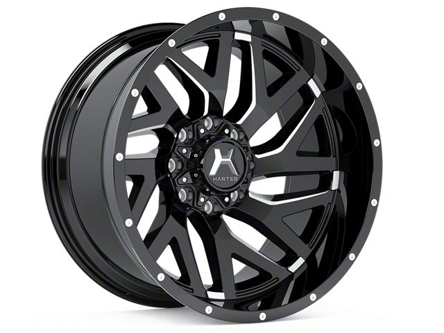 Hartes Metal Stealth Gloss Black Milled 6-Lug Wheel; 22x12; -44mm Offset (07-14 Tahoe)