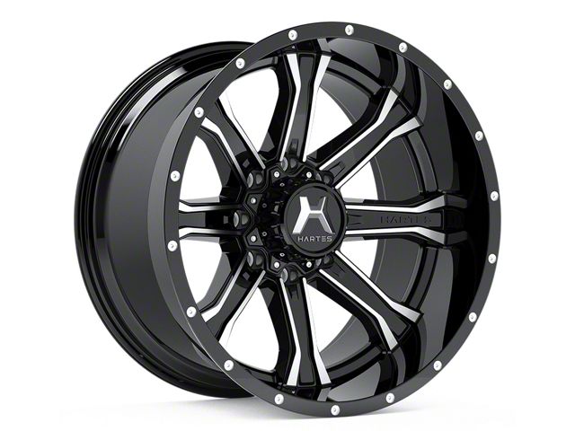 Hartes Metal Strike Gloss Black Milled 6-Lug Wheel; 22x12; -44mm Offset (07-14 Tahoe)