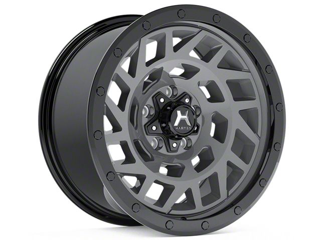 Hartes Metal Monster Anthracite with Black Simulated Beadlock 6-Lug Wheel; 18x9; 15mm Offset (07-14 Yukon)