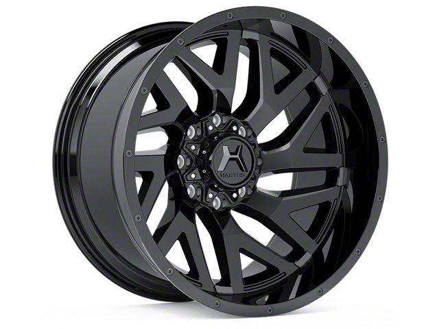 Hartes Metal Stealth Gloss Black Milled with Satin Dark Tint 6-Lug Wheel; Left Directional; 20x10; -18mm Offset (07-14 Yukon)