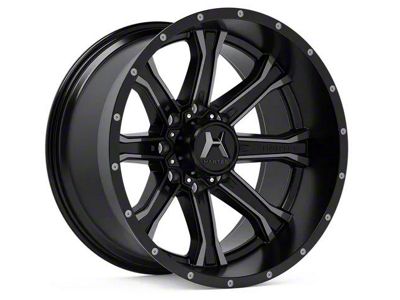 Hartes Metal Strike Gloss Black Milled with Satin Dark Tint 8-Lug Wheel; 22x12; -44mm Offset (08-10 F-350 Super Duty SRW)