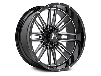 Hartes Metal Whipsaw Gloss Black Milled 5-Lug Wheel; 20x10; -18mm Offset (09-18 RAM 1500)