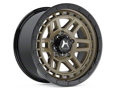 Hartes Metal Beast Matte Bronze with Black Simulated Beadlock 6-Lug Wheel; 18x9; 0mm Offset (14-18 Sierra 1500)