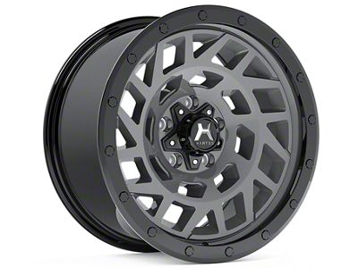 Hartes Metal Monster Anthracite with Black Simulated Beadlock 6-Lug Wheel; 18x9; 0mm Offset (14-18 Sierra 1500)
