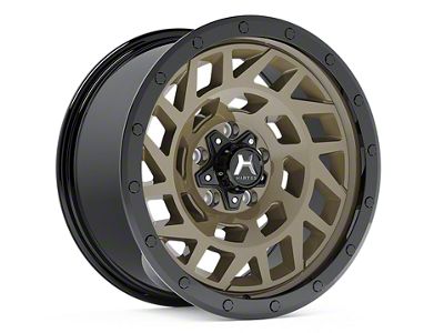 Hartes Metal Monster Matte Bronze with Black Simulated Beadlock 6-Lug Wheel; 18x9; 0mm Offset (14-18 Sierra 1500)