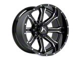 Hartes Metal Strike Gloss Black Machined 6-Lug Wheel; 20x9; 0mm Offset (14-18 Sierra 1500)