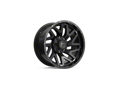 Hartes Metal Stealth Gloss Black Machined with Dark Tint 6-Lug Wheel; 20x10; -18mm Offset (14-18 Silverado 1500)