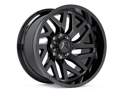 Hartes Metal Stealth Gloss Black Machined with Dark Tint 8-Lug Wheel; 20x10; -18mm Offset (19-25 RAM 2500)