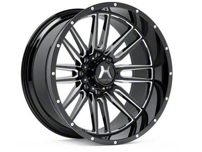 Hartes Metal Whipsaw Gloss Black Milled 8-Lug Wheel; 24x12; -44mm Offset (99-07 F-250 Super Duty)