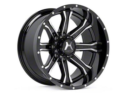 Hartes Metal Strike Gloss Black Milled 8-Lug Wheel; 20x10; -18mm Offset (99-07 F-350 Super Duty SRW)