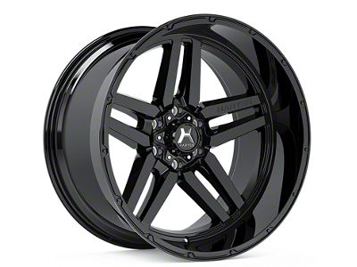 Hartes Metal Savage Gloss Black 6-Lug Wheel; 20x12; -44mm Offset (99-06 Silverado 1500)