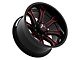 Hartes Metal Strike Gloss Black Milled with Red Tint 6-Lug Wheel; 20x9; 15mm Offset (99-06 Silverado 1500)