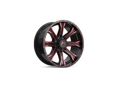 Hartes Metal Strike Gloss Black Machined with Red Tint 6-Lug Wheel; 20x9; 15mm Offset (21-24 F-150)