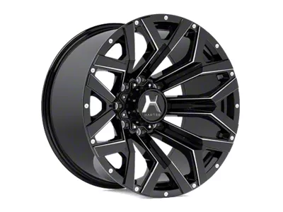 Hartes Metal Hawkish Gloss Black Milled 6-Lug Wheel; 20x10; -18mm Offset (19-25 RAM 1500)