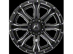 Hartes Metal Strike Black with Machined Face and Milled Dimple 8-Lug Wheel; 20x10; -18mm Offset (03-09 RAM 2500)