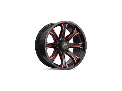 Hartes Metal Strike Gloss Black Machined with Red Tint 6-Lug Wheel; 20x9; 0mm Offset (19-23 Ranger)