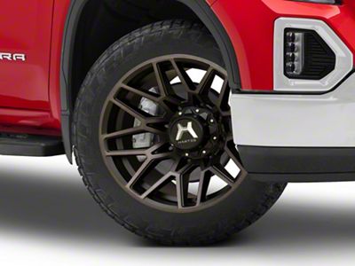 Hartes Metal Crossbow Gloss Black Machined with Satin Dark Tint 6-Lug Wheel; 22x12; -44mm Offset (19-25 Sierra 1500)