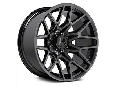 Hartes Metal Crossbow Gloss Black Machined with Satin Dark Tint 8-Lug Wheel; 20x9; 0mm Offset (07-10 Sierra 2500 HD)