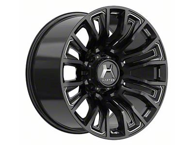 Hartes Metal Maverick Gloss Black Milled 8-Lug Wheel; 20x10; -12mm Offset (07-10 Sierra 2500 HD)