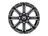 Hartes Metal Strike Gloss Black Milled 6-Lug Wheel; 20x10; -18mm Offset (19-26 Silverado 1500)