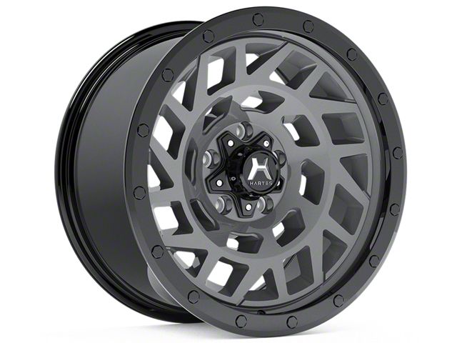 Hartes Metal Monster Anthracite with Black Simulated Beadlock 6-Lug Wheel; 17x8.5; 15mm Offset (07-14 Tahoe)