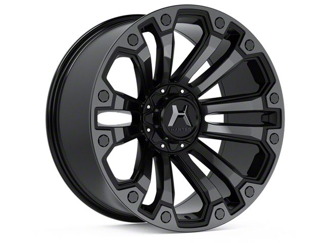 Hartes Metal Rhino Matte Black Machined with Satin Dark Tint 6-Lug Wheel; 20x10; -18mm Offset (21-24 Yukon)