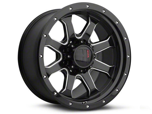 Havok Off-Road H105 Black Milled 6-Lug Wheel; 20x9; -12mm Offset (14-18 Sierra 1500)