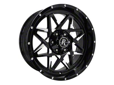 HD Off-Road Wheels Caliber Gloss Black Milled 6-Lug Wheel; 20x9; -10mm Offset (07-13 Silverado 1500)
