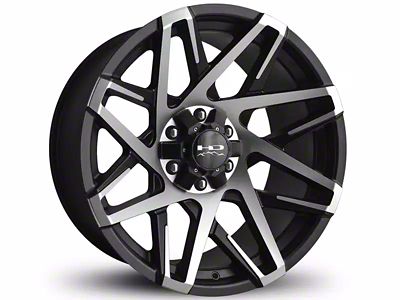 HD Off-Road Wheels Canyon Satin Black Machined 6-Lug Wheel; 20x10; -25mm Offset (07-13 Silverado 1500)